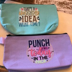 Hot off the press! Set of 2 make-up bags, NWOT
